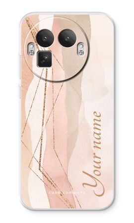 Gold Lines Namecase - Blush