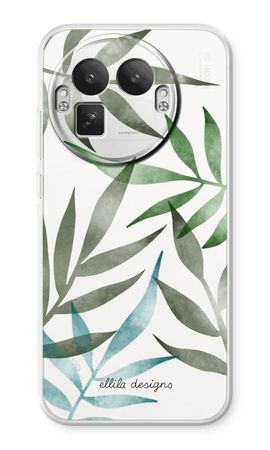 Tropical watercolor leaves
