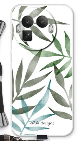 Tropical watercolor leaves