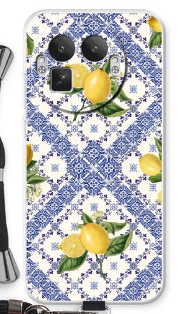 Blue tiles and lemons