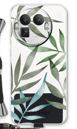 Tropical watercolor leaves