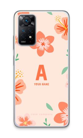 Tropical Pink Flowers Monogram