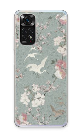 Japanese crane birds blossom