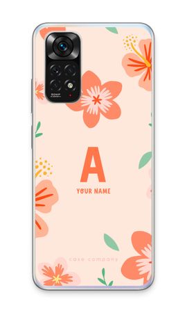 Tropical Pink Flowers Monogram