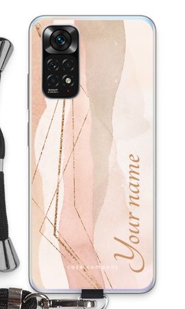 Gold Lines Namecase - Blush