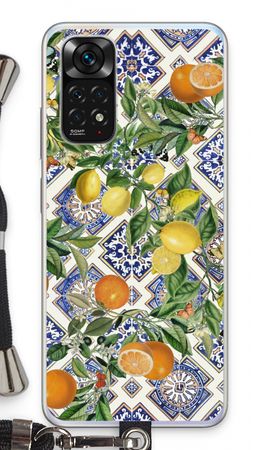 Blue tiles, lemons and oranges