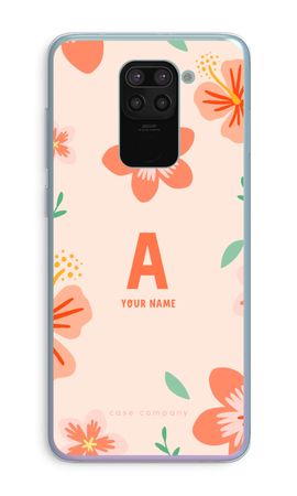 Tropical Pink Flowers Monogram