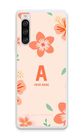 Tropical Pink Flowers Monogram