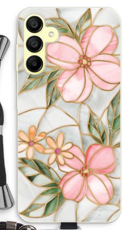 Orange stained glass flower