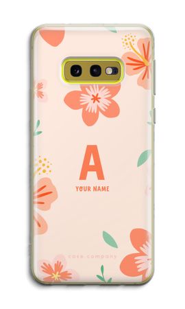 Tropical Pink Flowers Monogram