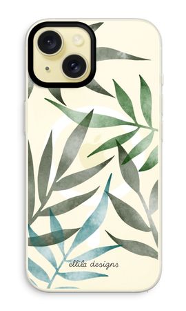 Tropical watercolor leaves