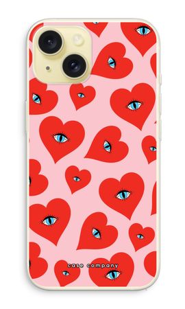 Red heart eyes