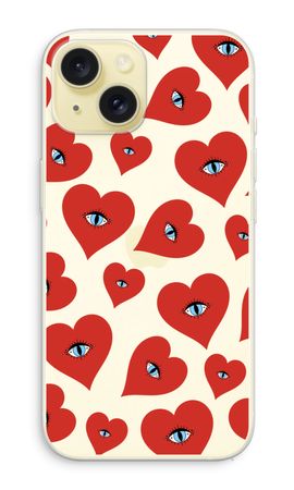 Red heart eyes