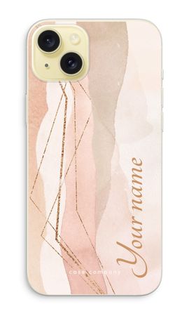Gold Lines Namecase - Blush