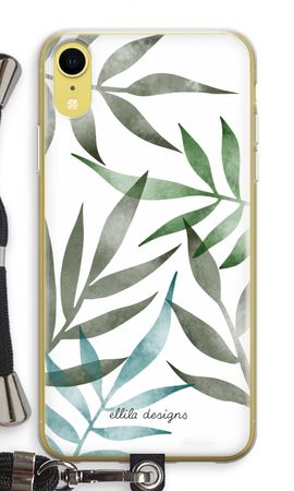 Tropical watercolor leaves