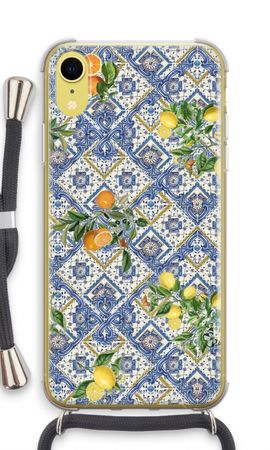 Blue tiles, lemons and oranges - small