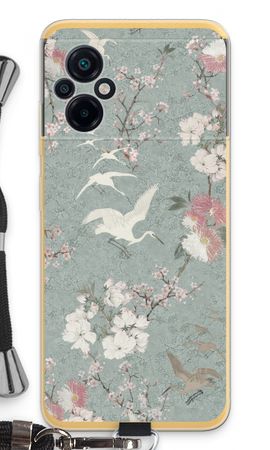 Japanese crane birds blossom