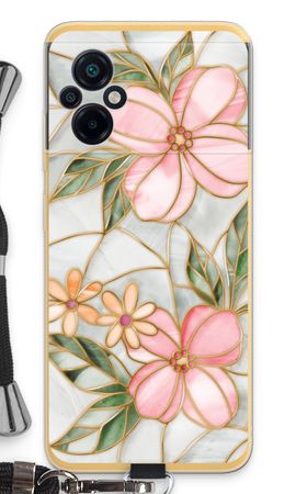 Orange stained glass flower