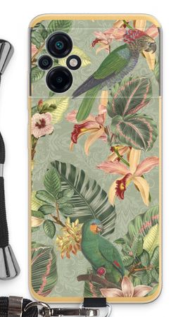 Tropical jungle parrot