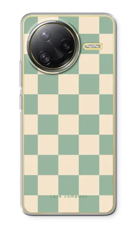 Checkered Mint, Xiaomi Poco F7 Ultra soft hoesje
