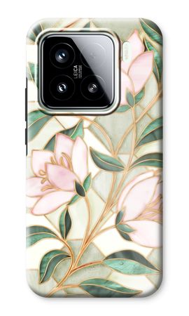 Orange stained glass flower