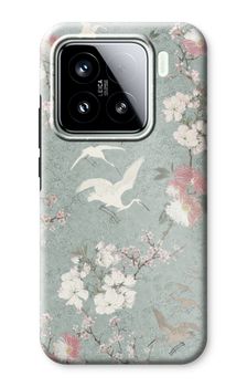 Japanese crane birds blossom