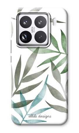 Tropical watercolor leaves