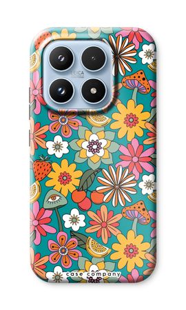 Retro Flowers N°2 - Blue