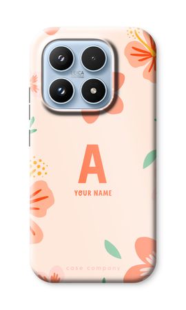 Tropical Pink Flowers Monogram
