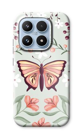 Vlinder in een bloemenwereld