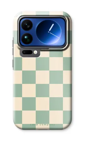 Checkered Mint, Xiaomi 17 Pro hardt deksel