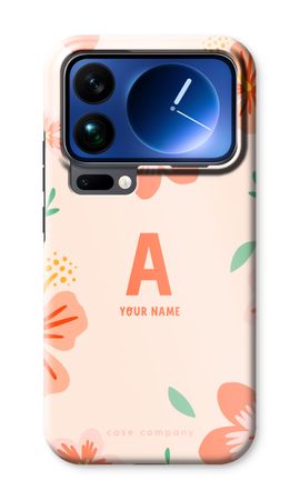 Tropical Pink Flowers Monogram