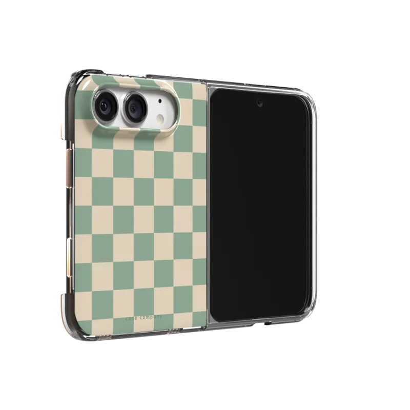 Checkered Mint, iPhone Duo mykt deksel