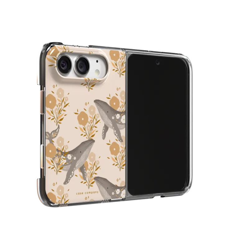 Floral Whales, iPhone Duo soft case