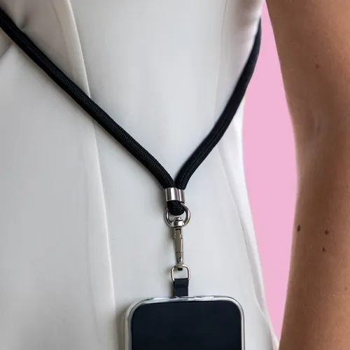 Black adjustable phone cord