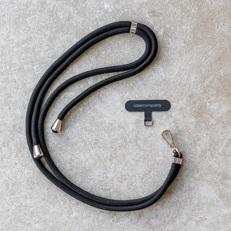 Black adjustable phone cord