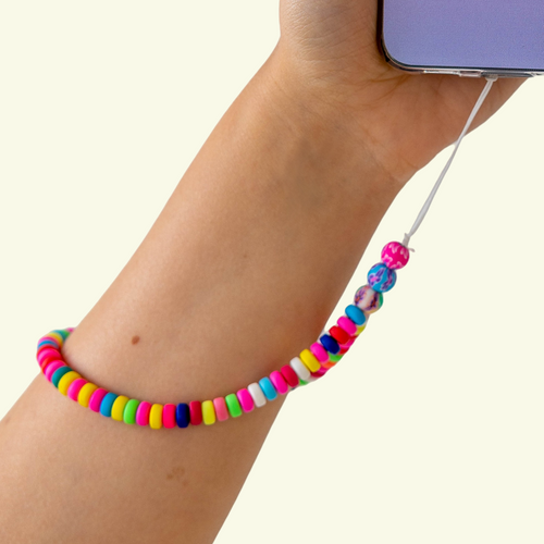 Buntes Perlen-Handyarmband