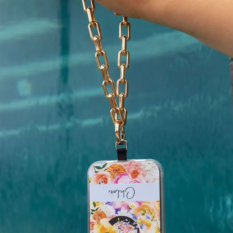 Gold-Colored Phone Wristlet