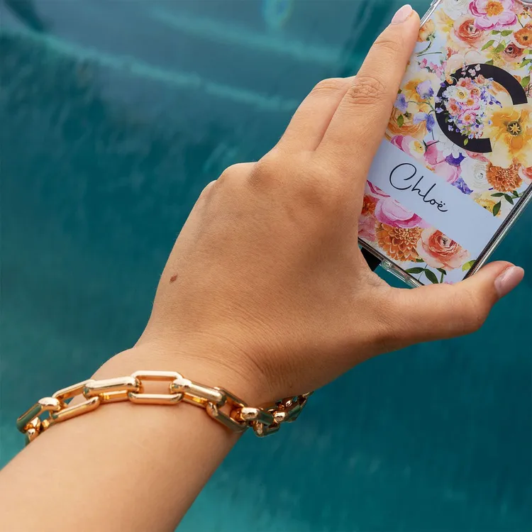 Gold-Colored Phone Wristlet