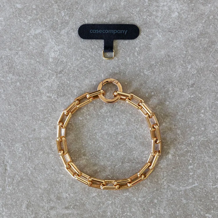 Gold-Colored Phone Wristlet