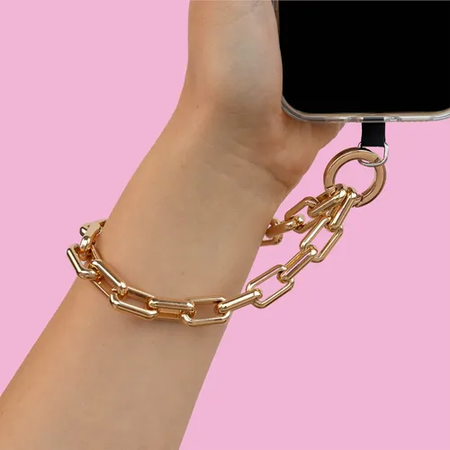 Gold-Colored Phone Wristlet