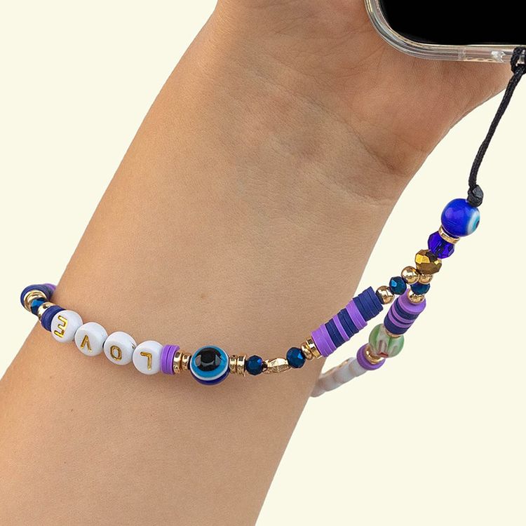 Buntes Perlen-Handyarmband