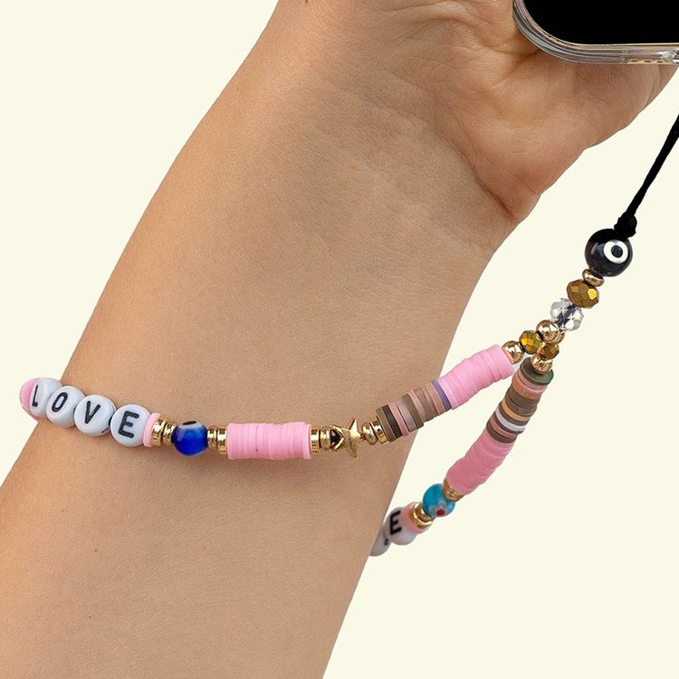 Buntes Perlen-Handyarmband